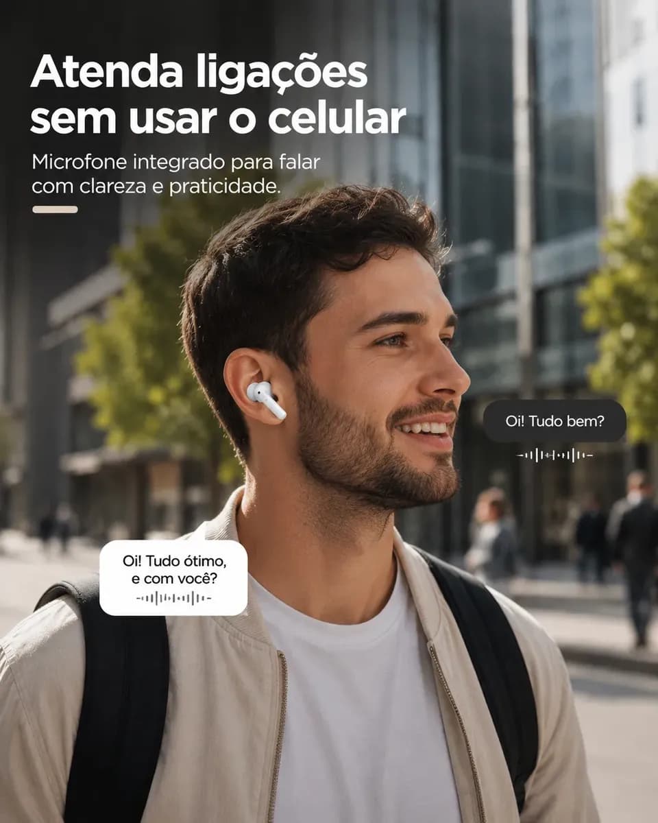 Fones De Ouvido Bluetooth Sem Fio Wearzone WZ06