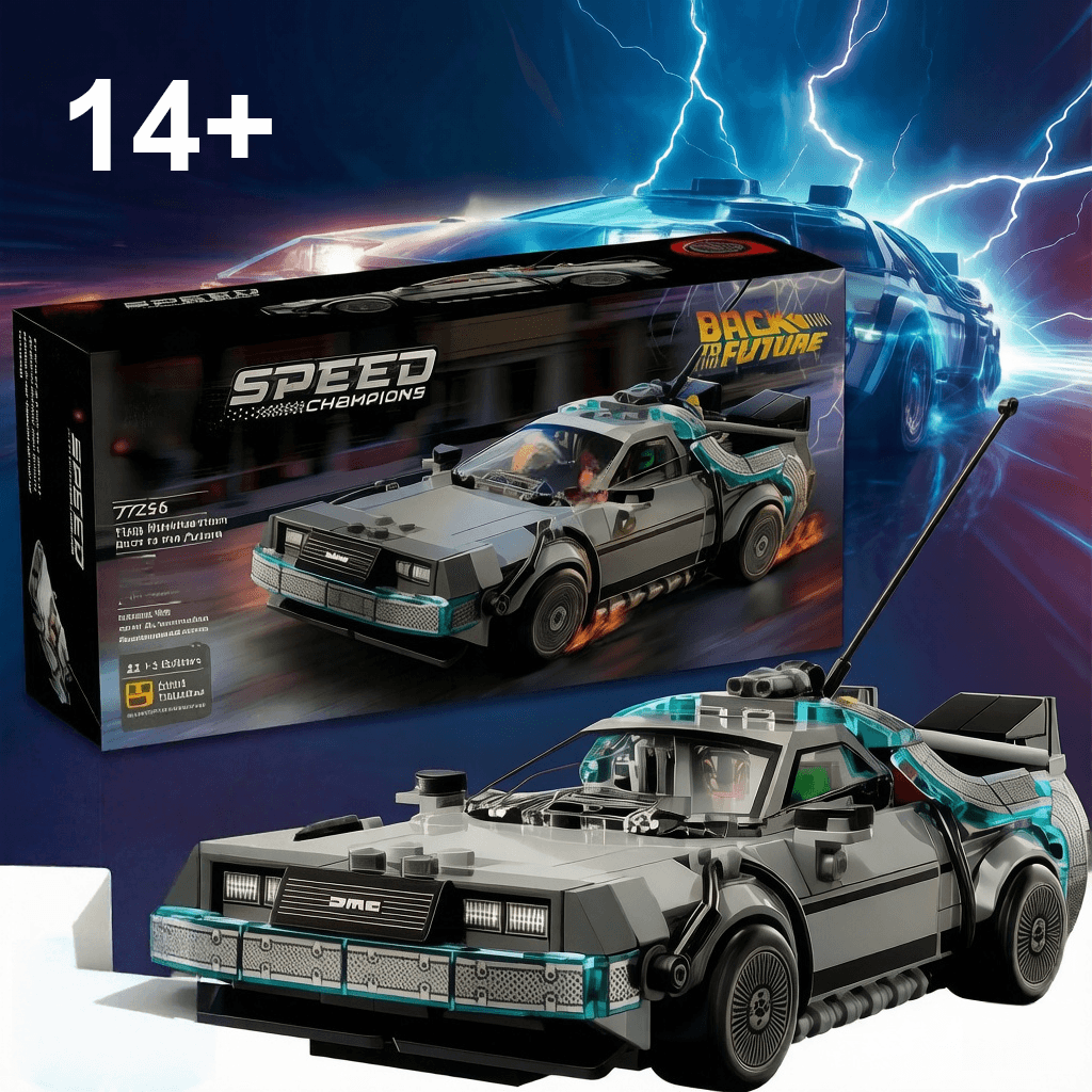 Blocos de Montar DeLorean Máquina do Tempo — De Volta Para o Futuro MOC